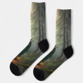 Chaussette Arrivée d'automne : Communiquer avec la nature (Gauche)