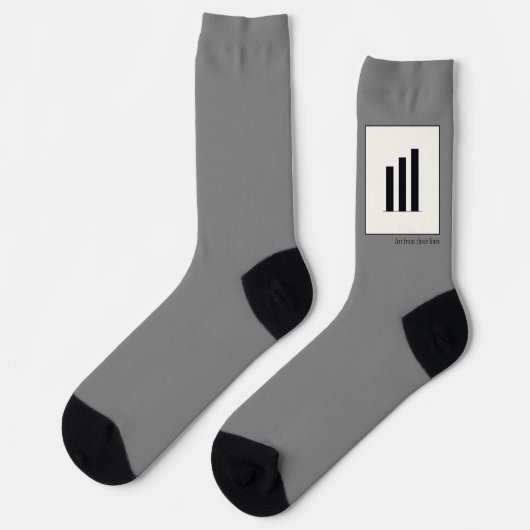 Chaussette Art à partir de trois lignes - ascendant (Gauche)