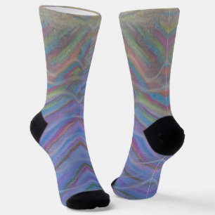 Chaussette Art abstrait coloré unique P40M