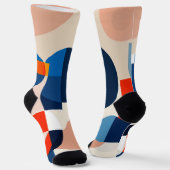 Chaussette Art Abstrait géométrique du milieu du siècle scand (Angulaire)