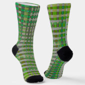 Chaussette Art Abstrait Vert 1003 (Angulaire)