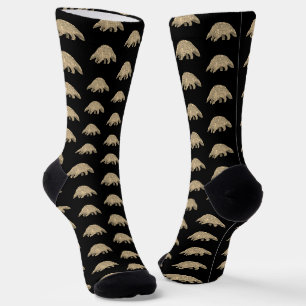 Chaussette Art Animal Pangolin Noir