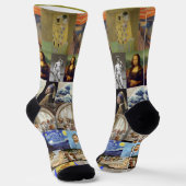 Chaussette Art célèbre, Collage X (Angulaire)