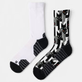 Chaussette Art cool Abstrait de chat sur chaussettes (Gauche)