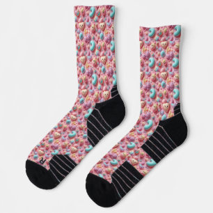 Chaussette Art de personnage de bonbon Kawaii pastel