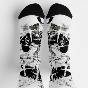 Chaussette Art de rue urbain Abstrait Fourgonnette vintage br