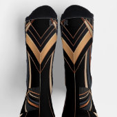 Chaussette Art Deco Metallic Geometric Elegance (Haut)