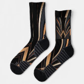 Chaussette Art Deco Metallic Geometric Elegance (Gauche)
