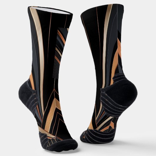 Chaussette Art Deco Metallic Geometric Elegance (Angulaire)