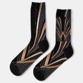 Chaussette Art Deco Metallic Geometric Elegance (Gauche)