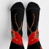 Chaussette Art du perroquet rouge (Haut)