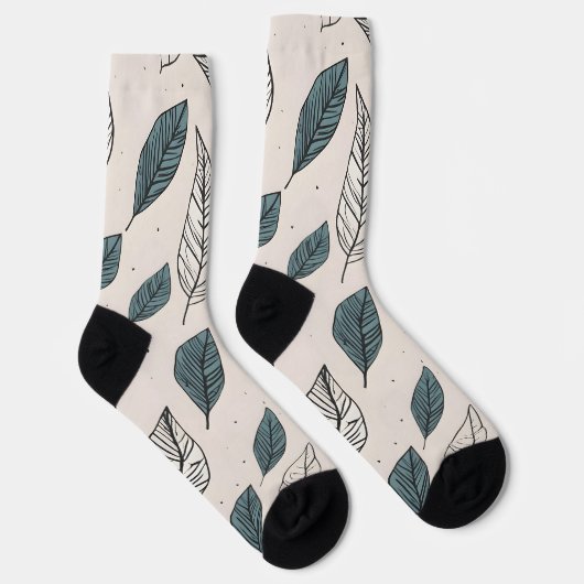 Chaussette Art feuille Boho (Droite)