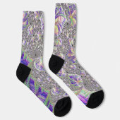 Chaussette Art fractal psychédélique funky trippy groovy (Droite)