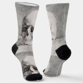 Chaussette Art graphique de crâne : conception d'encre minima (Angulaire)