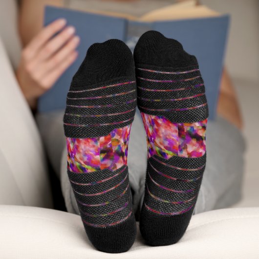 Chaussette art indigot et violet (Fond)