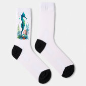 Chaussette art marin/de plage/côtier hippique (Droite)