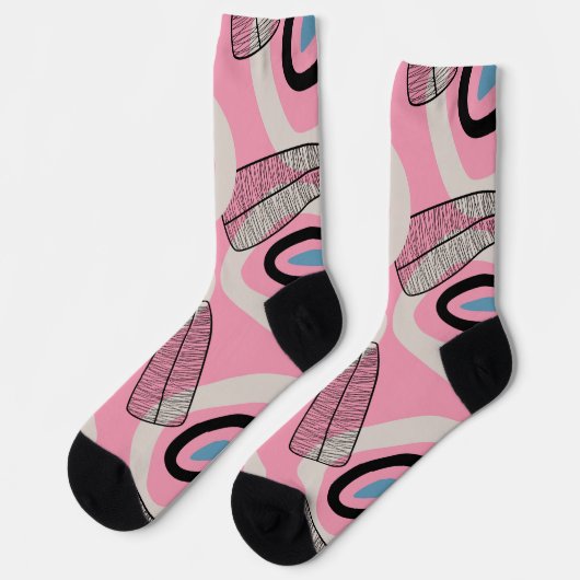 Chaussette Art Moderne Du Milieu Du Siècle En Toute Transpare (Gauche)