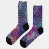 Chaussette Art numérique abstrait multicolore fantaisiste et (Gauche)