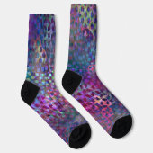 Chaussette Art numérique abstrait multicolore fantaisiste et (Droite)