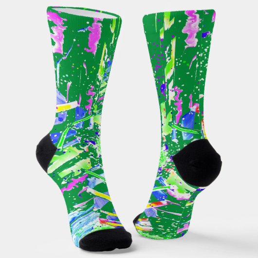 Chaussette Art numérique fascinant dans des couleurs vives (Angulaire)