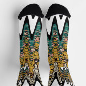 Chaussette art numérique oiseaux (Haut)