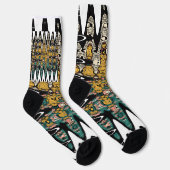 Chaussette art numérique oiseaux (Droite)
