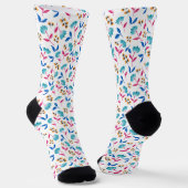 Chaussette Art populaire brillant Floral (Angulaire)