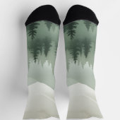 Chaussette Artistic Mountain Meadow and Grass Landscape Socks (Haut)