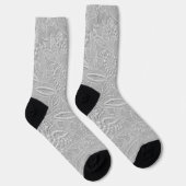 Chaussette Aspect floral embossé gris (Droite)