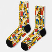 Chaussette Asseyez-vous. Reste. Art Moderne. (Gauche)