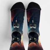 Chaussette Astronaut de chat galactique (Haut)