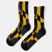 Chaussette Athletic Crew Sock avec drapeau de Baltimore, État (Gauche)