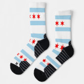Chaussette Athletic Crew Sock avec drapeau de Chicago, États- (Gauche)