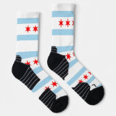 Chaussette Athletic Crew Sock avec drapeau de Chicago, États- (Droite)