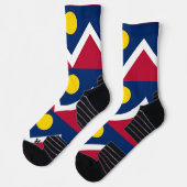Chaussette Athletic Crew Sock avec drapeau de Denver City, Ét (Gauche)