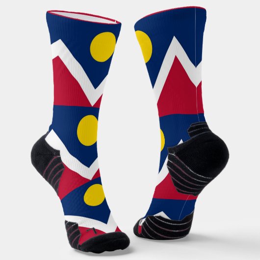 Chaussette Athletic Crew Sock avec drapeau de Denver City, Ét (Angulaire)