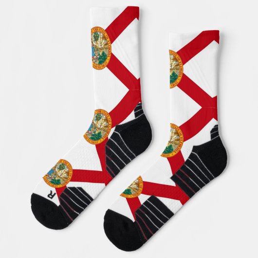 Chaussette Athletic Crew Sock avec drapeau de Floride, États- (Gauche)