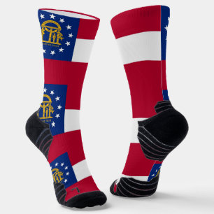 Chaussette Athletic Crew Sock avec drapeau de Géorgie, États-