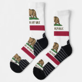 Chaussette Athletic Crew Sock avec drapeau de la Californie, (Gauche)
