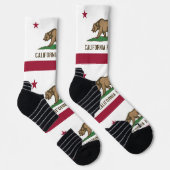 Chaussette Athletic Crew Sock avec drapeau de la Californie, (Droite)