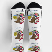Chaussette Athletic Crew Sock avec drapeau de l'Illinois, Éta (Haut)