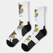 Chaussette Athletic Crew Sock avec drapeau de l'Illinois, Éta (Gauche)