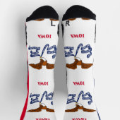 Chaussette Athletic Crew Sock avec drapeau de l'Iowa, États-U (Haut)