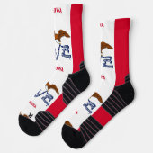 Chaussette Athletic Crew Sock avec drapeau de l'Iowa, États-U (Gauche)