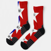 Chaussette Athletic Crew Sock avec drapeau de San Antonio, Ét (Gauche)