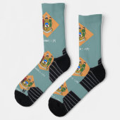 Chaussette Athletic Crew Sock avec drapeau du Delaware, États (Gauche)