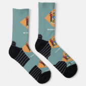 Chaussette Athletic Crew Sock avec drapeau du Delaware, États (Droite)