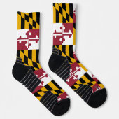 Chaussette Athletic Crew Sock avec drapeau du Maryland, États (Droite)