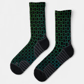 Chaussette Athletic Crew Sock Black Green Classic Design (Gauche)