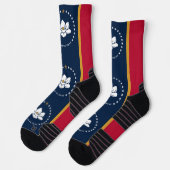 Chaussette Athletic Crew Sock with flag of Mississippi, USA (Gauche)